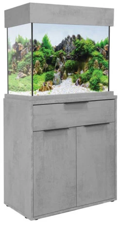 Aqua One Oakstyle 110 Industrial Concrete Edition Aquarium And Cabinet -Hozelocks Aquas Store aqua one 110 industrial concrete 01309.1609941256
