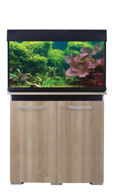 Aqua One AquaVogue 135 Litre Aquarium And Cabinet Nash Oak / Black 3 Aqua One AquaVogue 135 Litre Aquarium And Cabinet Nash Oak / Black