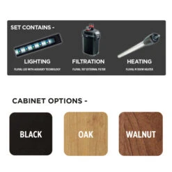 Fluval Roma 240 Walnut Aquarium & Cabinet -Hozelocks Aquas Store fluval aquarium walnut roma 240 95437.1695288097