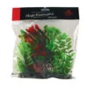 Hugo Kamishi Artificial Red / Green Plant Mix - Pack Of 5 -Hozelocks Aquas Store hugo kamishi RedGreen plastic mix 20cm 90856.1606837109