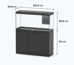 Aquatlantis Splendid 120 Grey With Cabinet -Hozelocks Aquas Store splendid 120 aquarium dimnesions 49508.1638707875